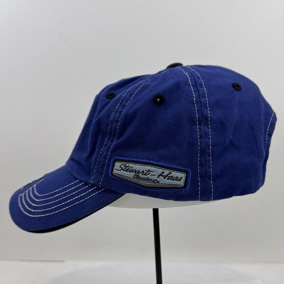 Busch Beer NASCAR Stewart-Haas Racing Hat Kevin Harvick #4 Blue Adjustable Cap - Picture 2 of 9